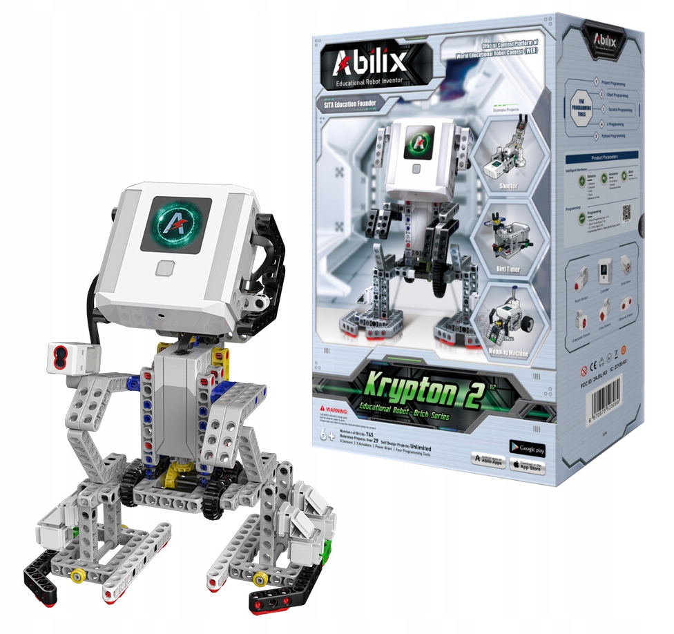 Robot Edukacyjny klocki 745 el. Abilix Krypton 2 V2 + kurs programowania