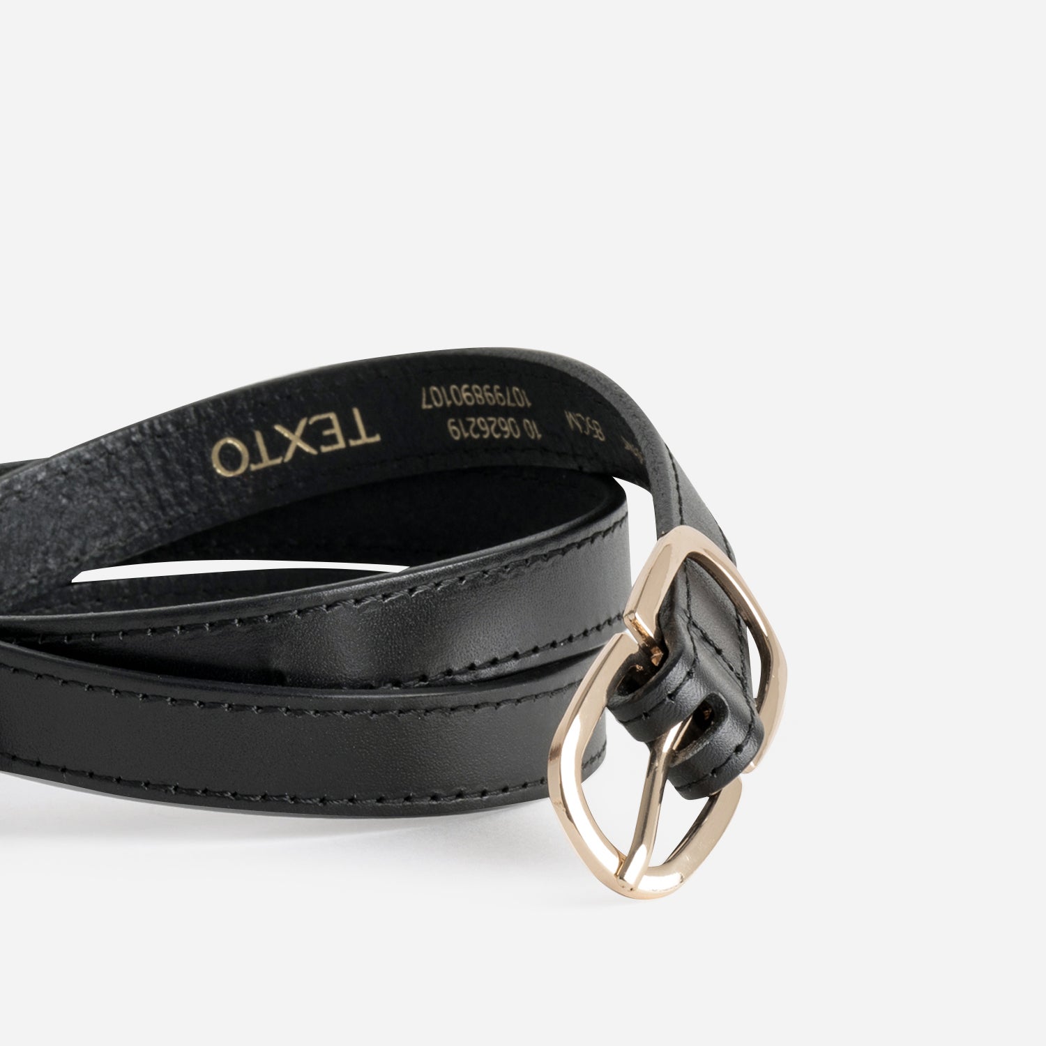 Ceinture en cuir TEXTO noire