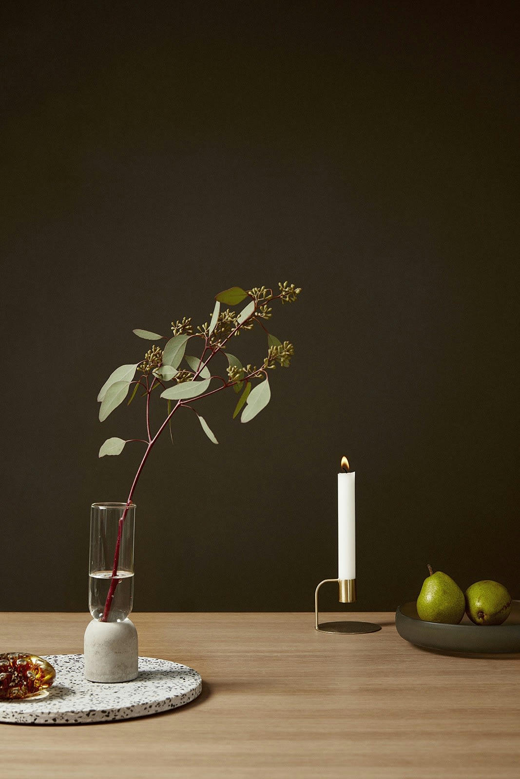 CURVE - Chandelier en métal or