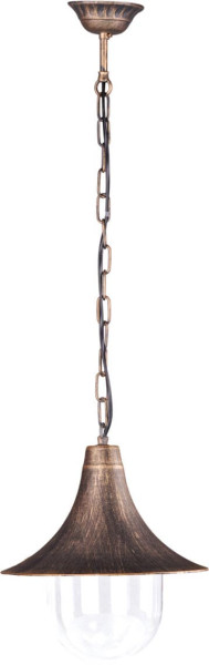 Lampa sufitowa zewnętrzna BOSTON złota 1 x E27 x 60W IP44 Kaja