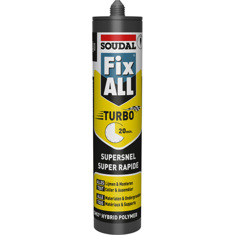 Colle de montage Fix All Turbo noire 0,29 L SOUDAL