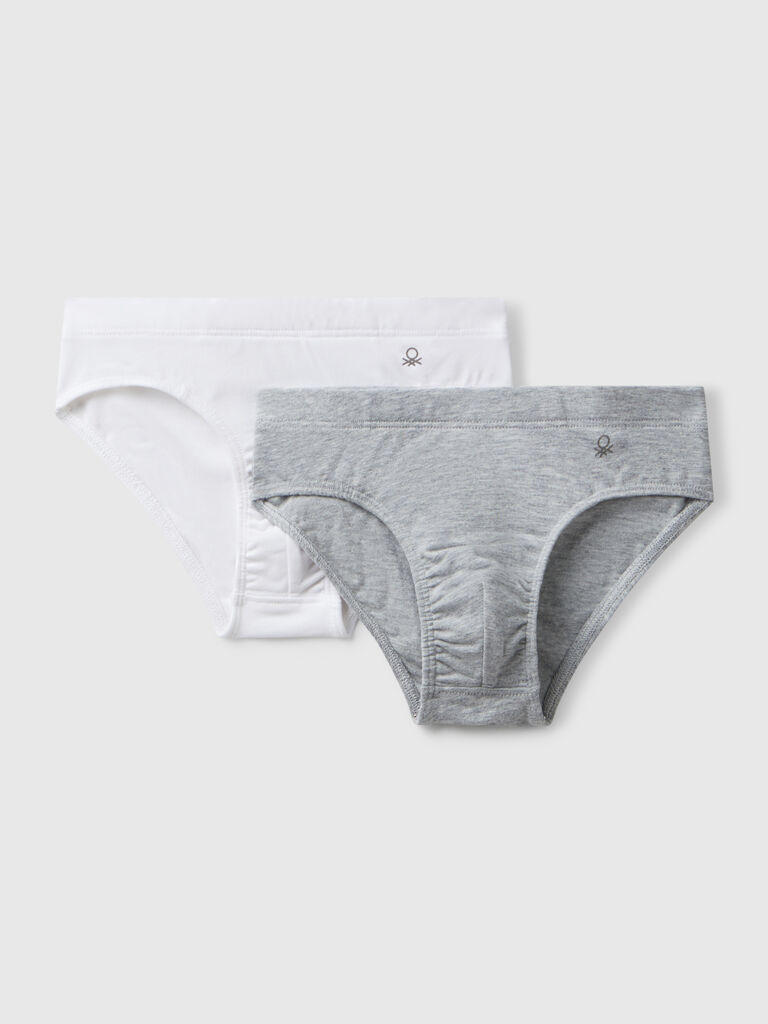 Two pairs of underwear in stretch cotton