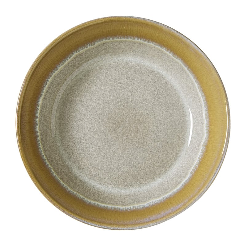 Diep bord roots - oker - &Oslash;20x5.4 cm