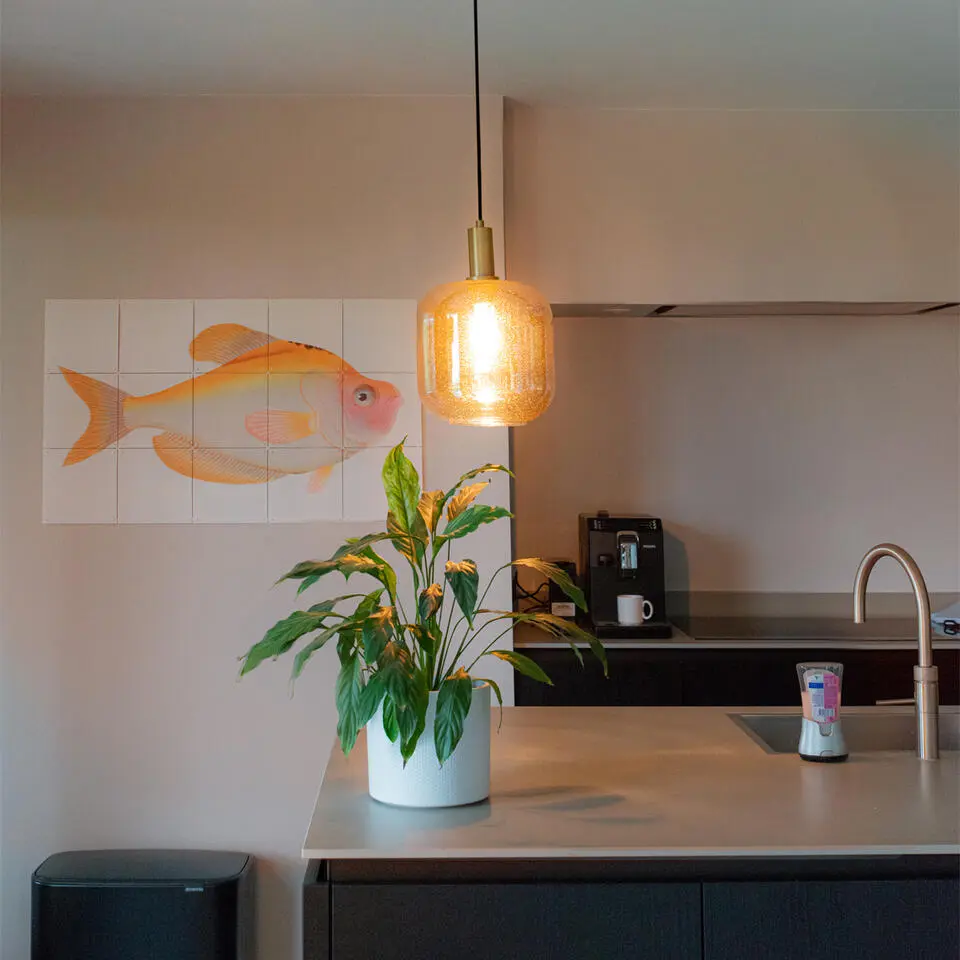 Qazqa hanglamp zuzanna oranje e27