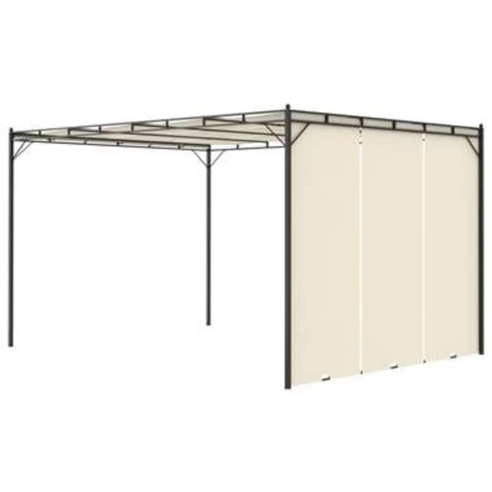 vidaXL - Tuinhuisje - Cr&egrave;me - Stof - 4 x 3 x 2.25 m