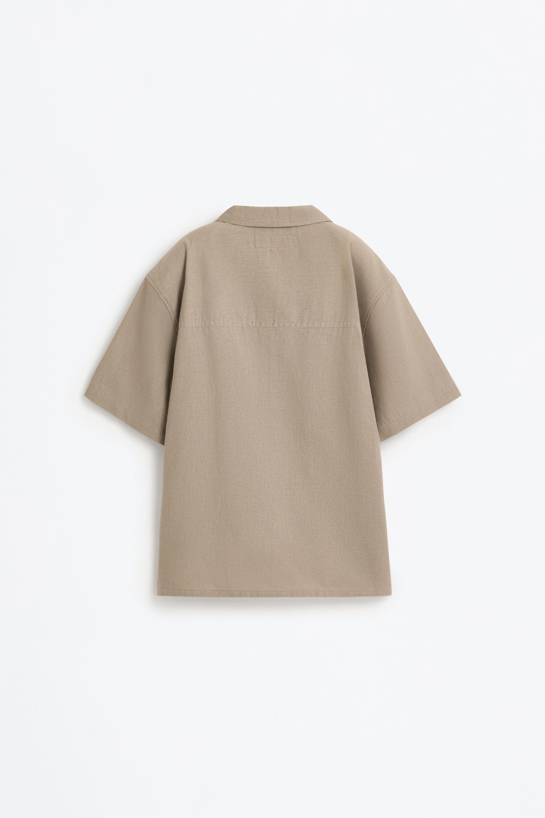 Camisa resort lino - algodón
