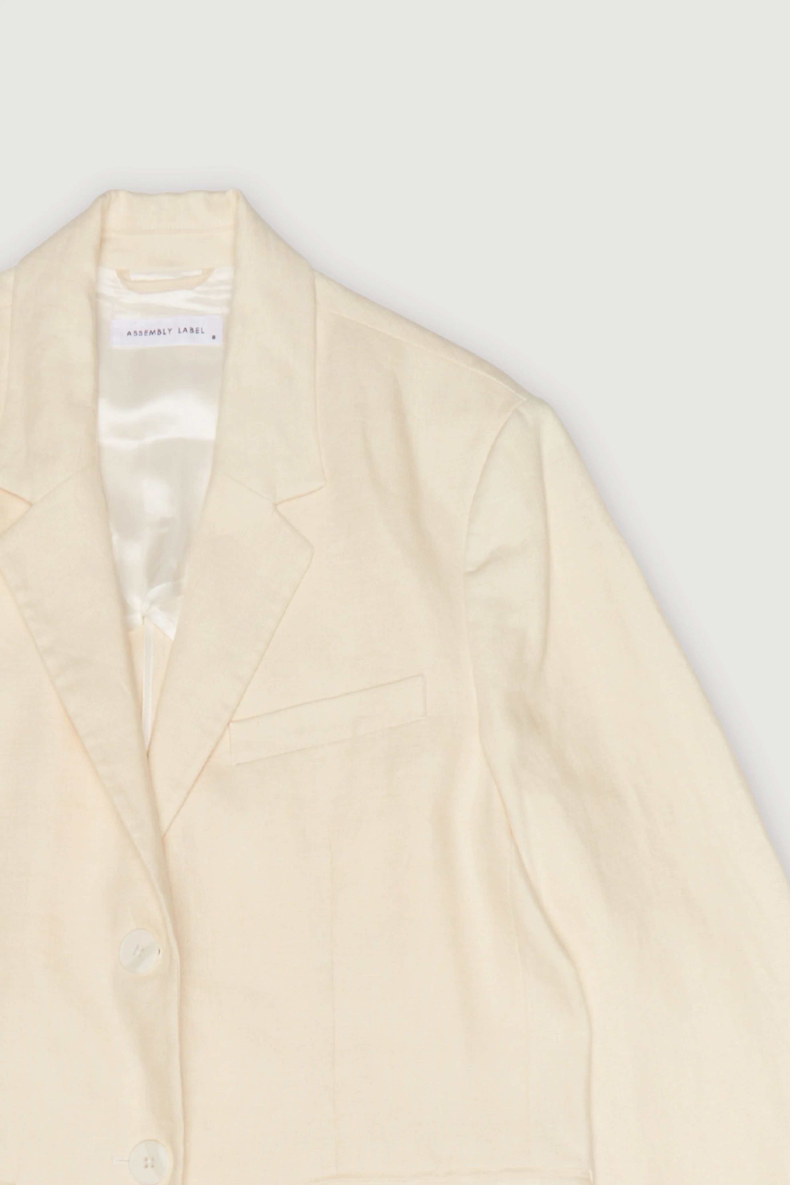 Re-Worn Womens Linen Textured Jacket