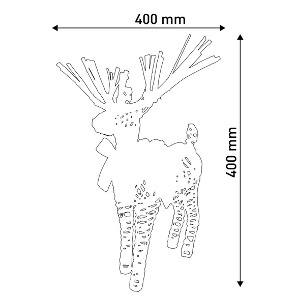 LED-Dekoration »RENTIER«, BxH: 10 x 40 cm, braun