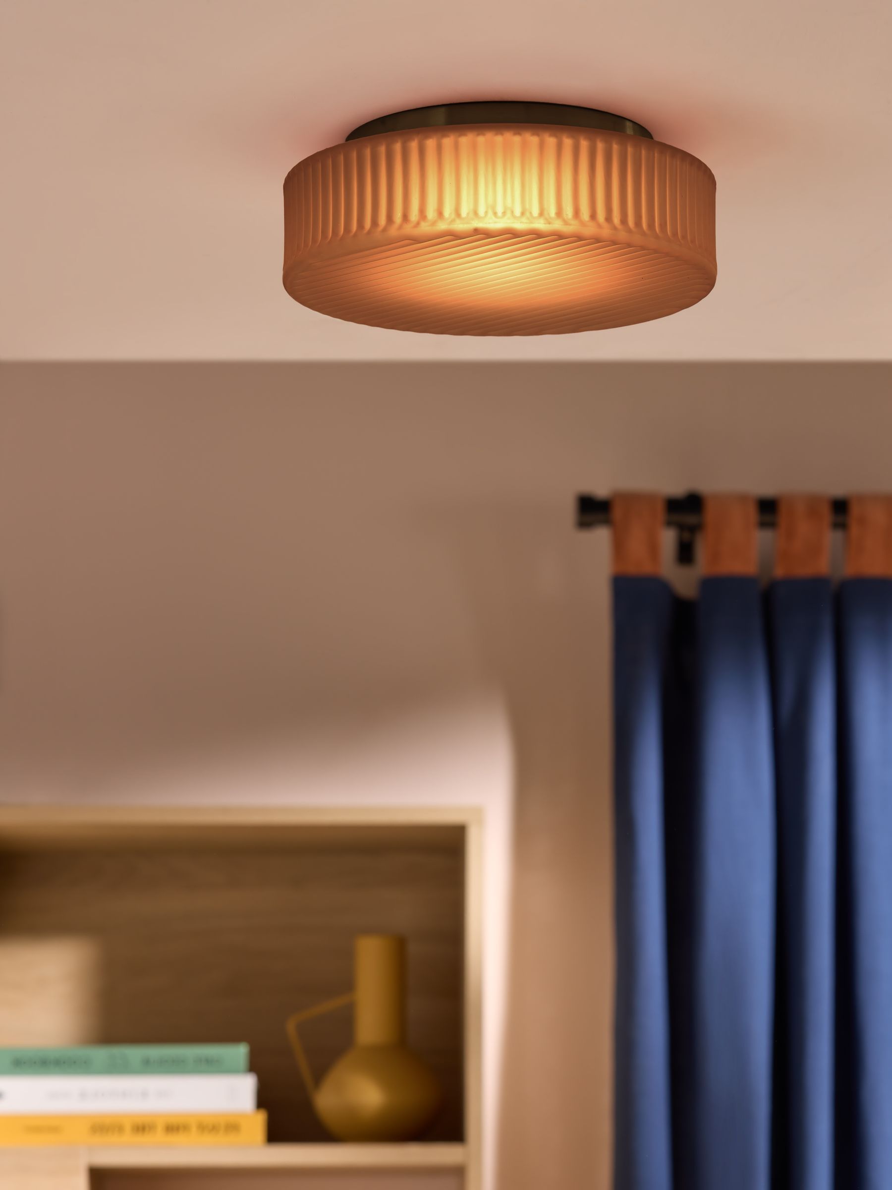 Alma Flush Light in Amber Brown