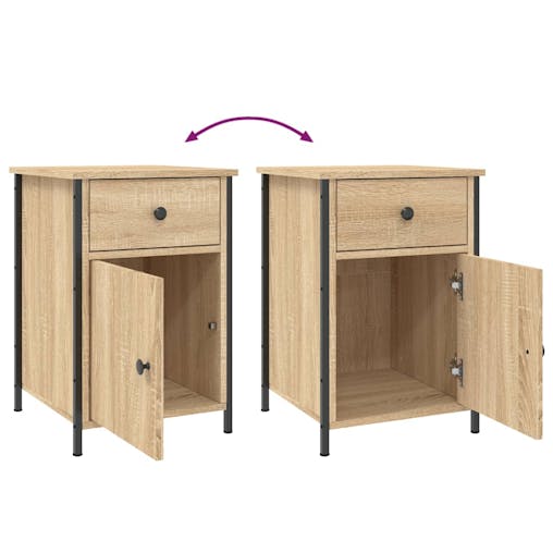 NNEVL Bedside Cabinets 2 pcs Sonoma Oak 40x42x60 cm Engineered Wood
