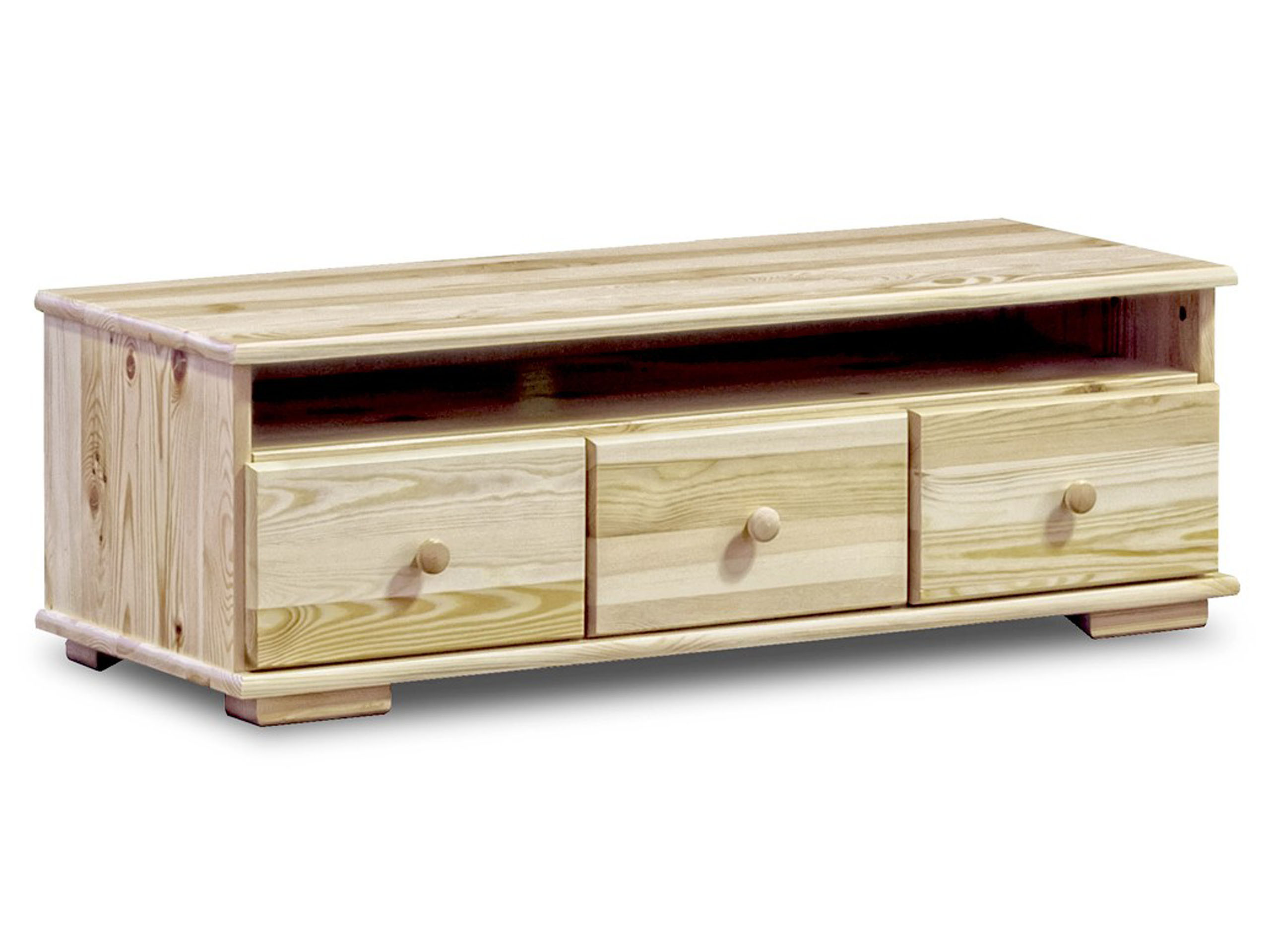 Stolik RTV Modern II 115 cm drewniany, kolor sosnowy