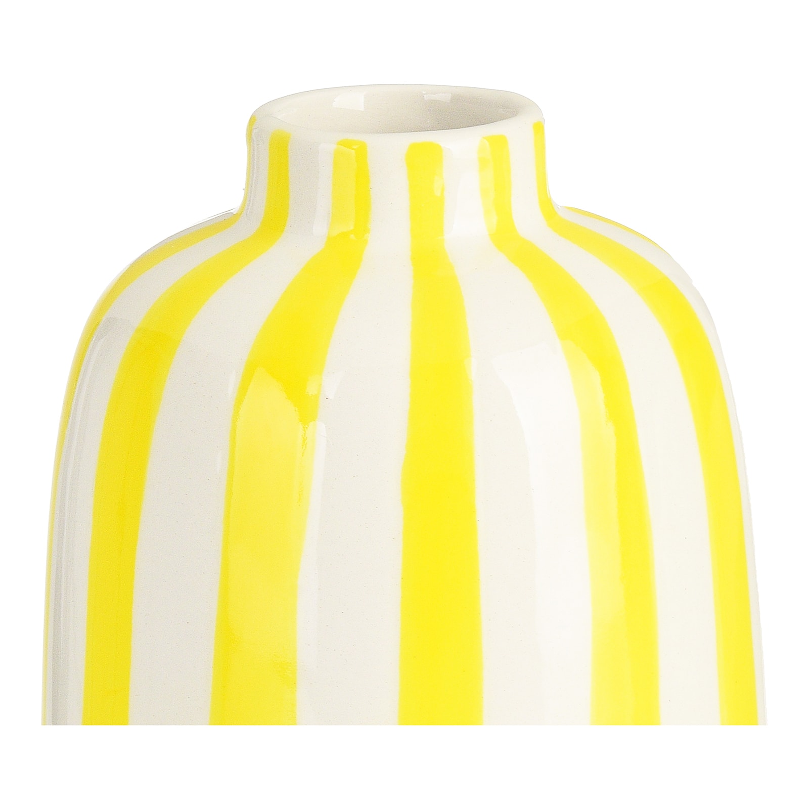 Vase Streifen Gelb, ⌀ 9 cm, H 150 mm