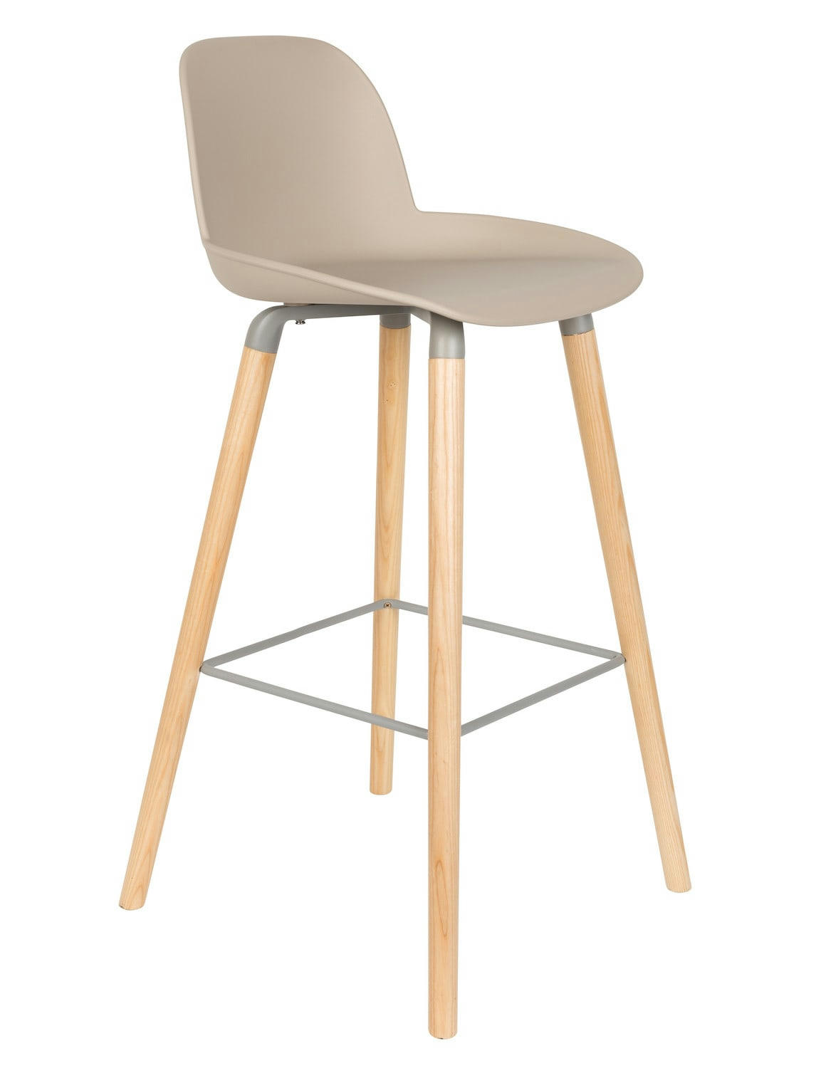 ALBERT KUIP - Tabouret de bar en polypropylène taupe