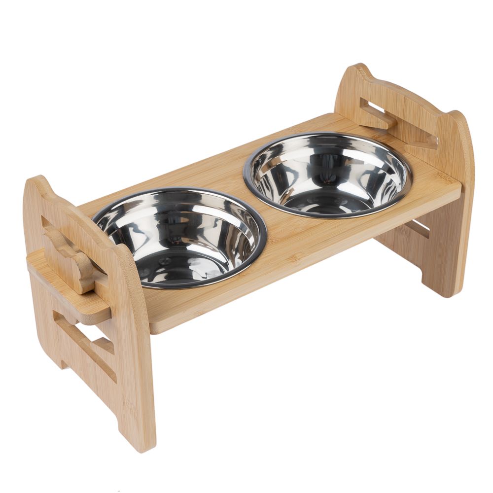 Modern Living Ubud Double Bowl with Bamboo Stand