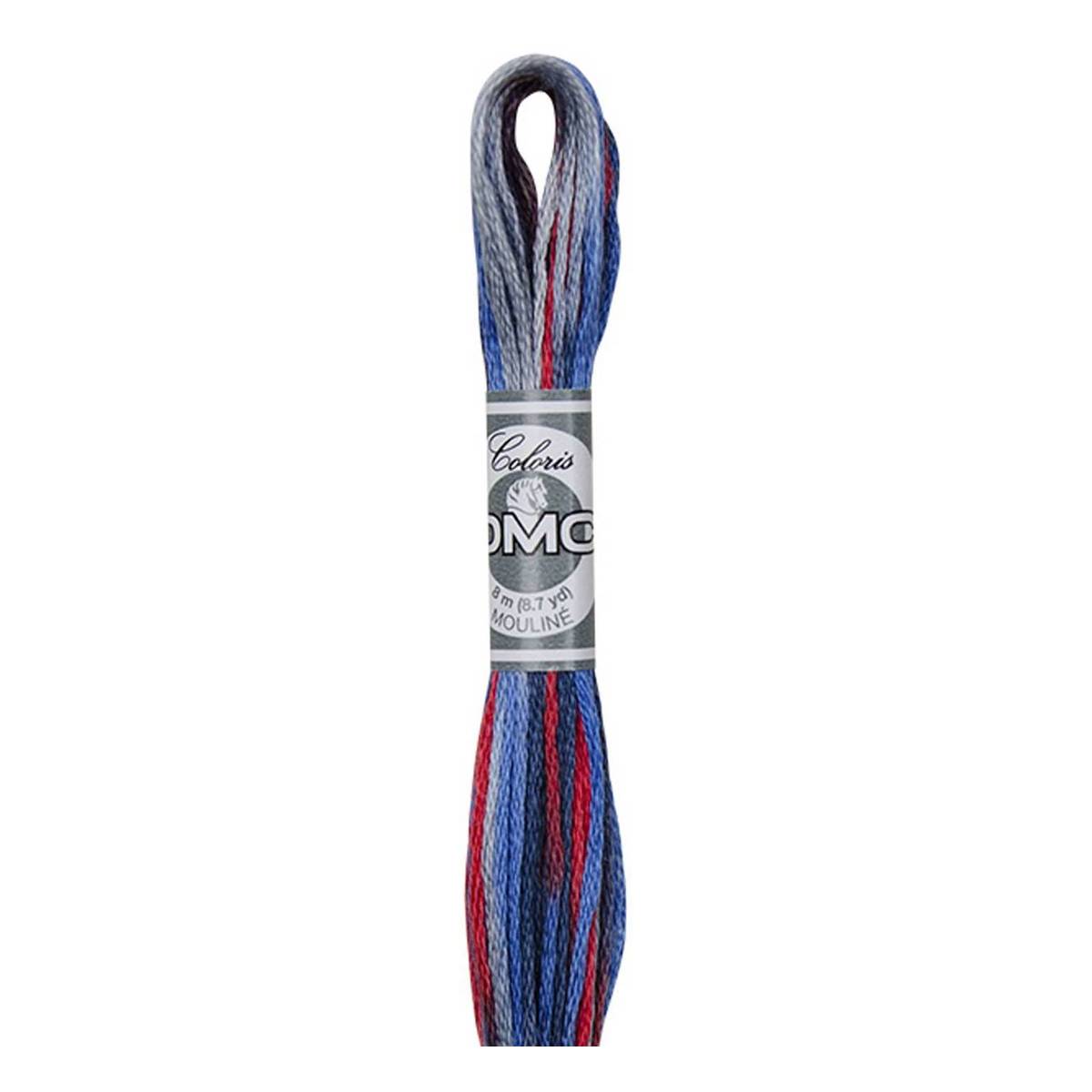 DMC Blue and Red Coloris Mouline Cotton Thread 8m (4512)