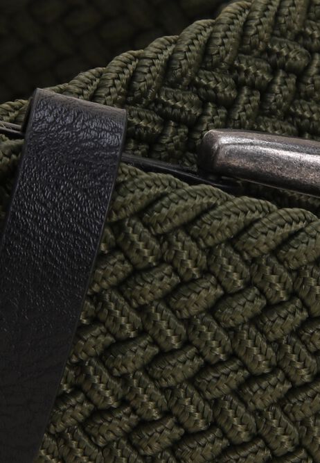 Mens Khaki Plain Stretch Chino Belt