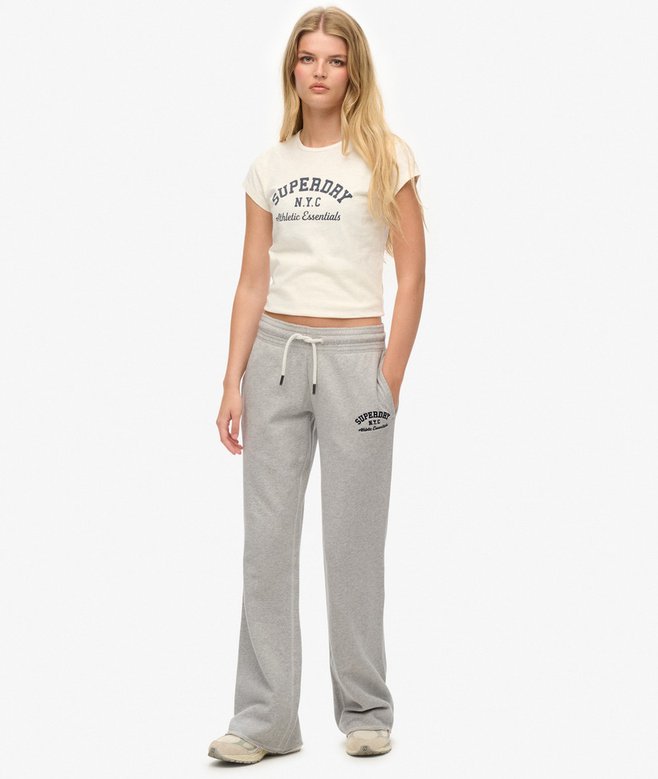 Athletic Embroidered Flare Joggers