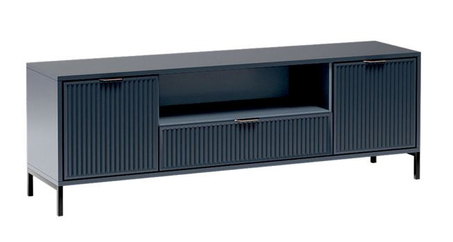 Szafka RTV LINK LS-4 165 cm indigo GRANAT RYFLOWANE FRONTY
