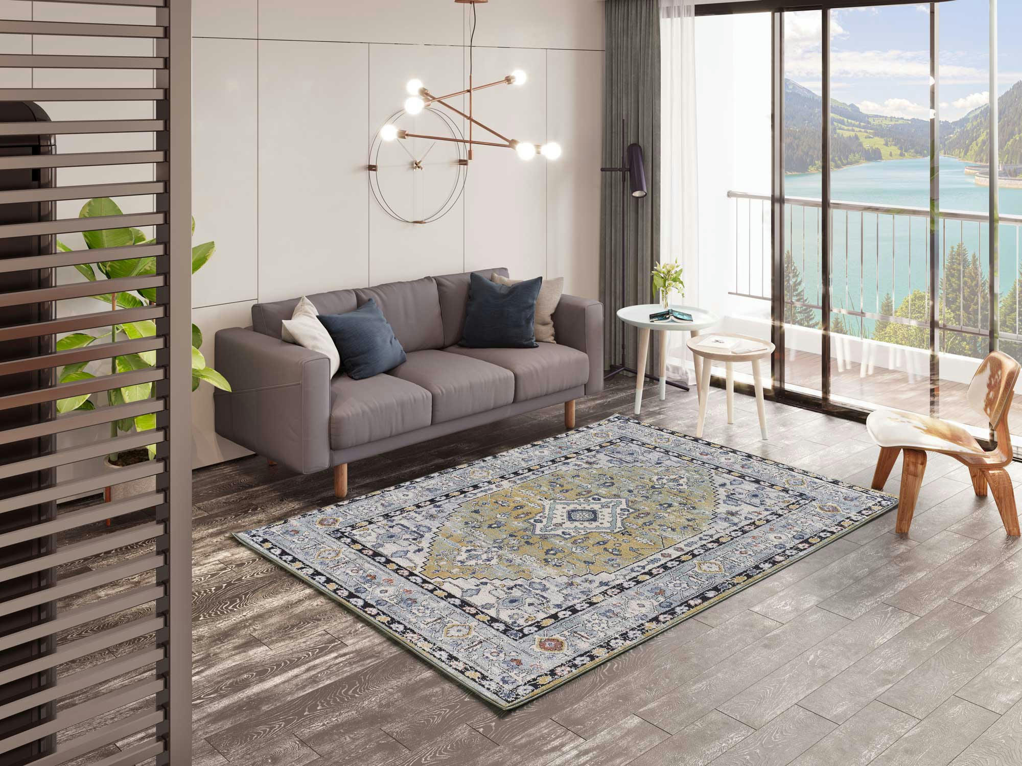 MABEL - Tapis vintage multicolore, 140X200 cm