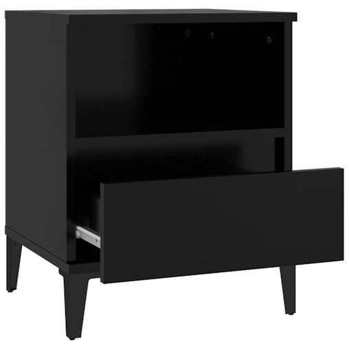 NNEVL Bedside Cabinets 2 pcs Black 40x35x50 cm