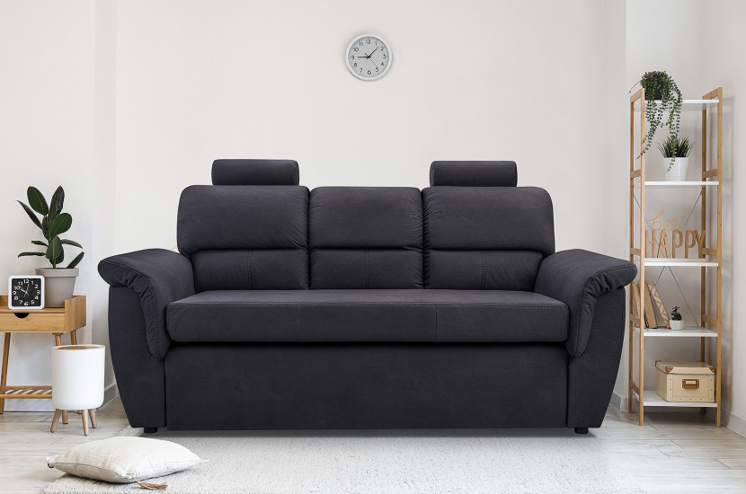 Wygodna Sofa z funkcją spania NINA / TEXAS100 czarny