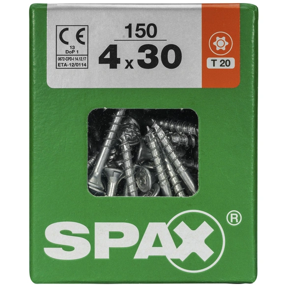 Universalschraube, 4 mm, Stahl, 150 Stk., TRX 4x30 L