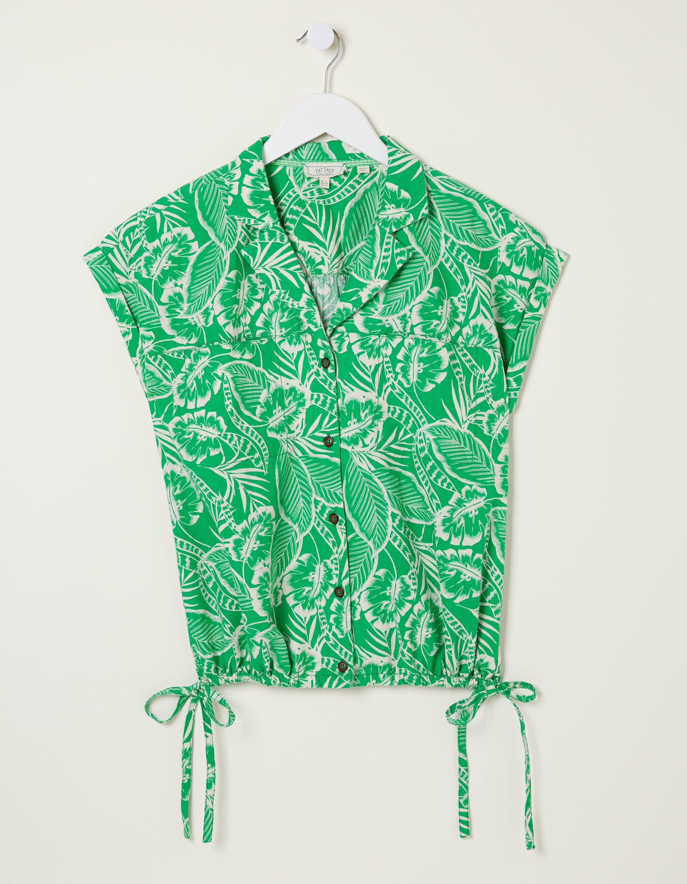 Val Leaf Linen Blend Shirt