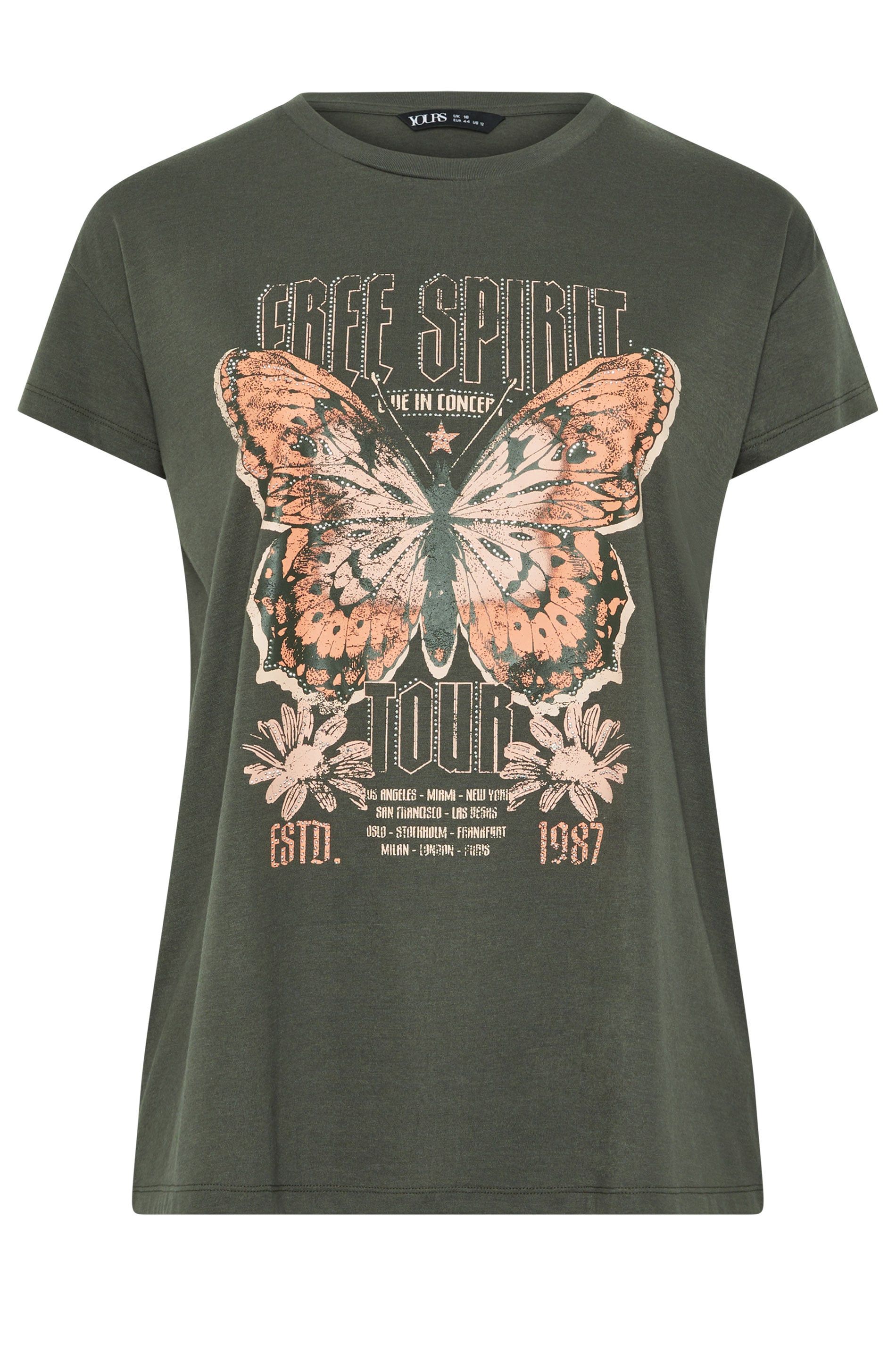 Yours Butterfly Embellished T-Shirt