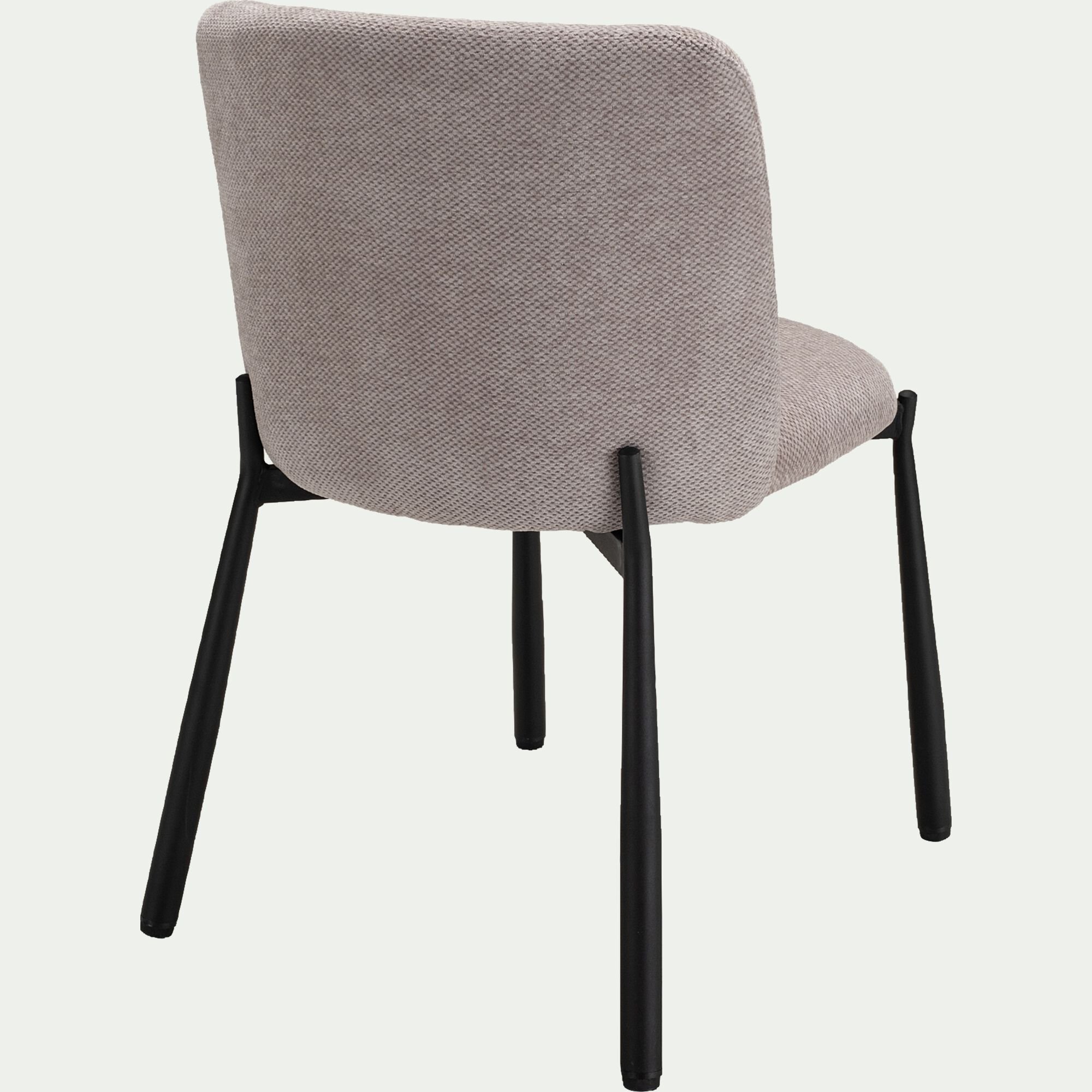 GINNY - Chaise de repas en tissu - gris
