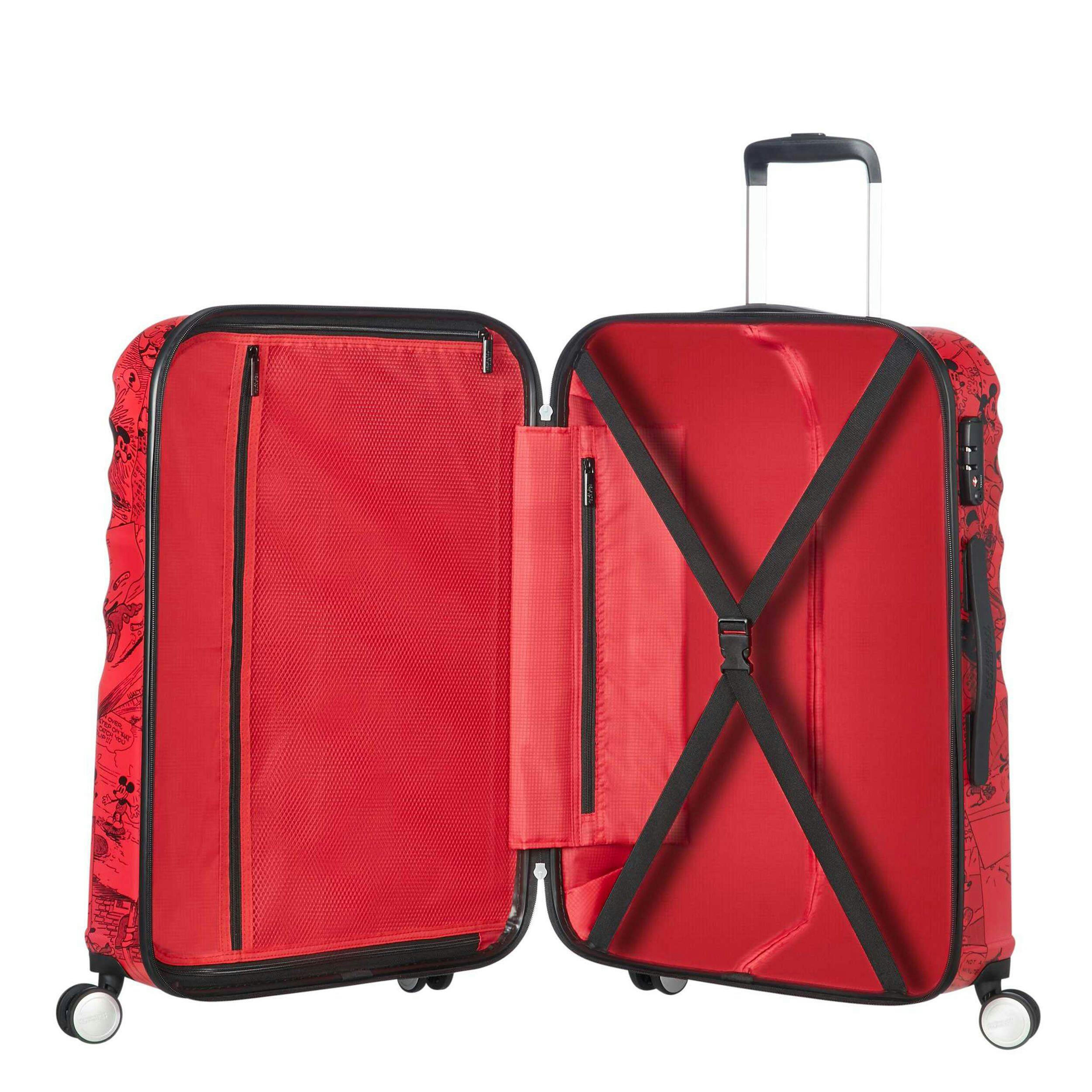 American Tourister Disney Spinner Large Luggage, Mickey Comics Red