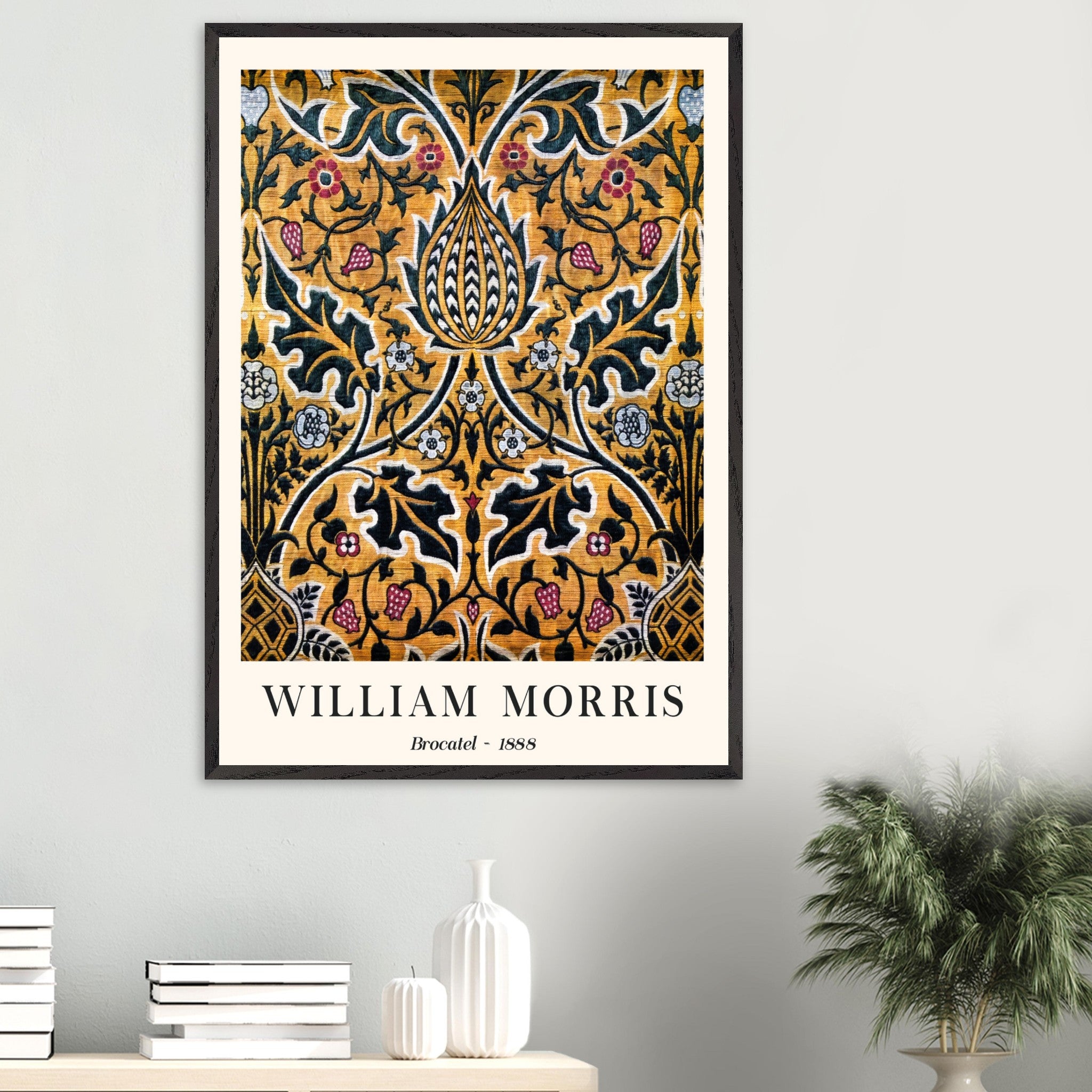 Artfulprints Poster William Morris - Brocatel 1888  - 70x100 cm - Goud