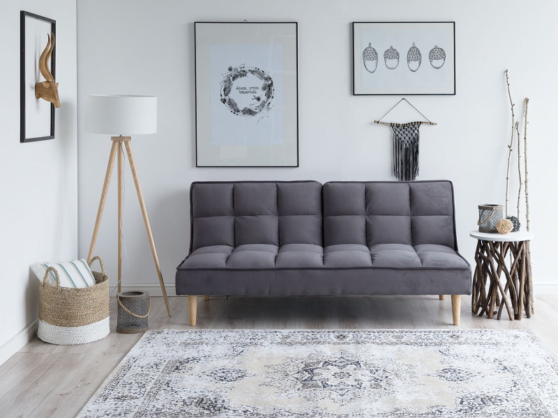 Sofa kanapa rozkładana 3-osobowa szara