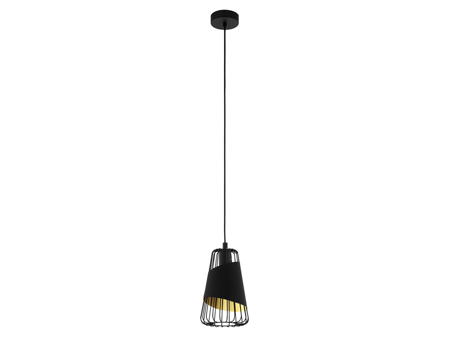 Lampa wisząca Austell 16,5 cm metalowa czarna