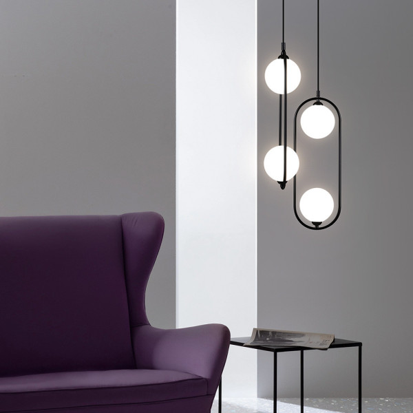 Lampa wisząca czarno-biała RING 2xG9x25W wym: 204x17x12 cm Maytoni