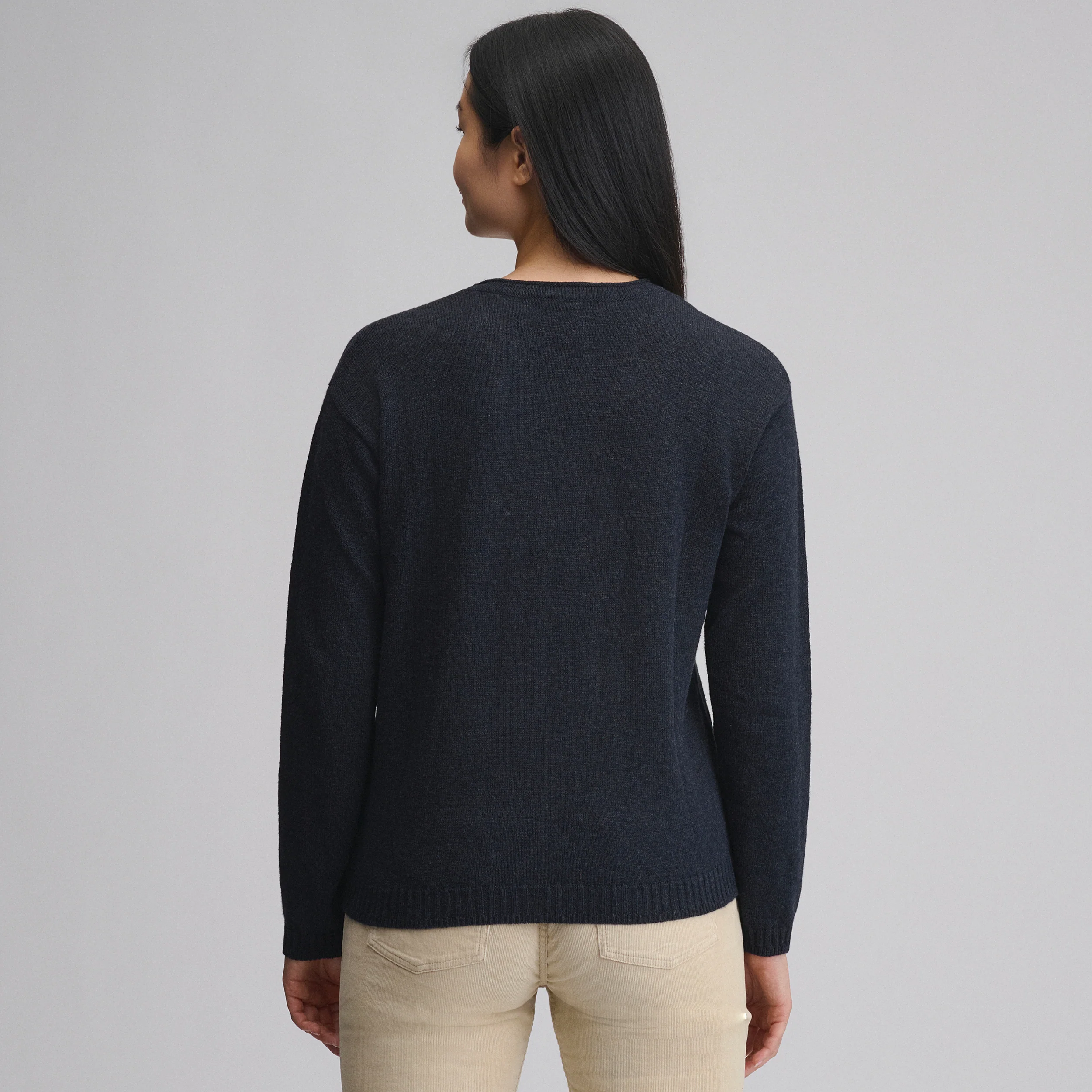 Women's Cotton Slub Crew Sweater