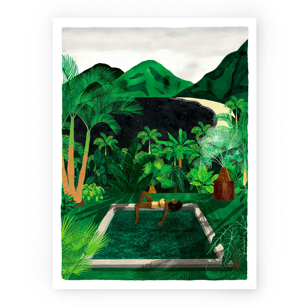 - Affiche illustrée motif Tempête 30x40 cm