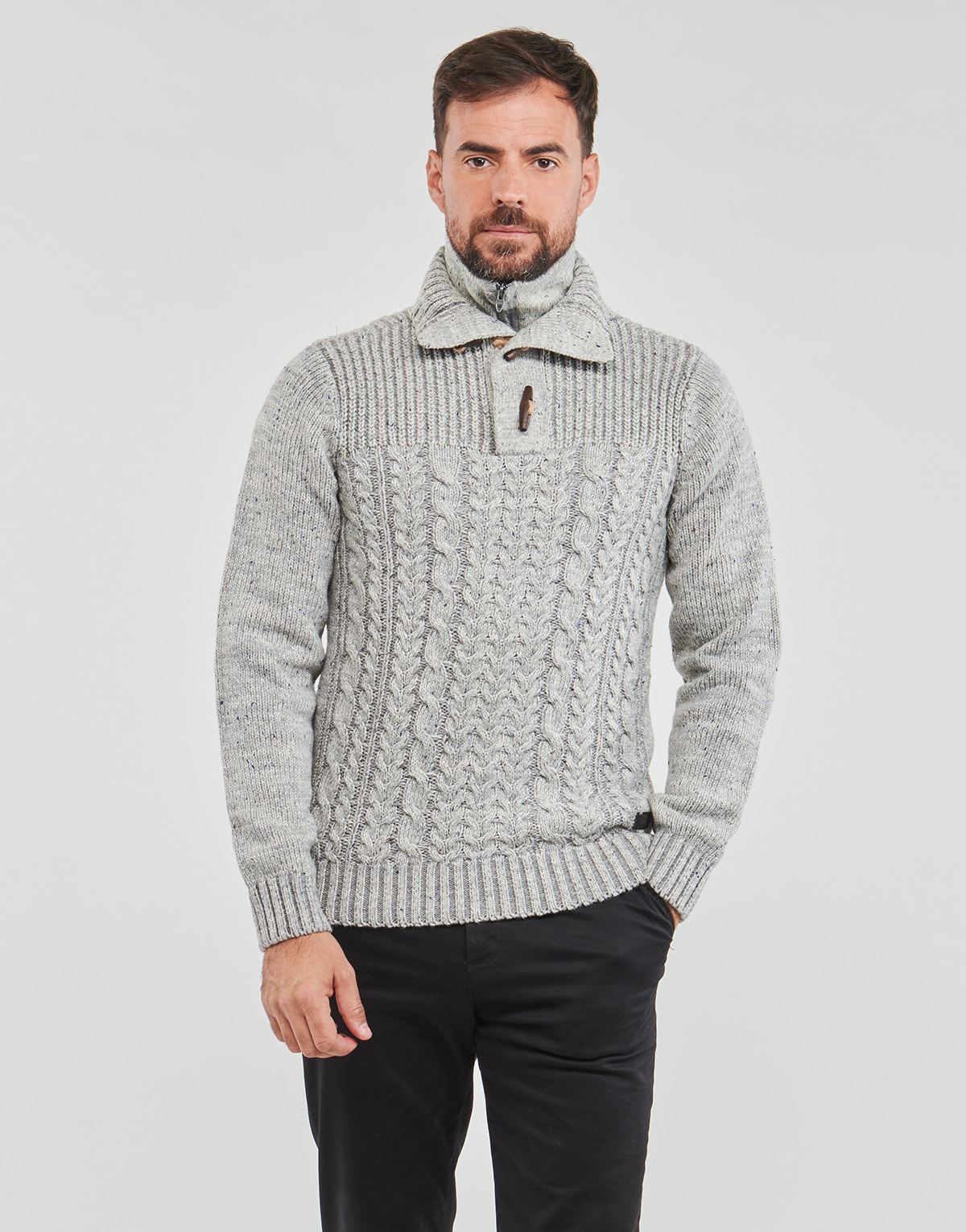 Petrol Industries - MEN KNITWEAR COLLAR - Grey / Clear