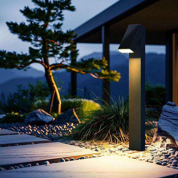 Lampe solaire de jardin à LED IP65 500 lm avec mât et capteur crépusculaire - 3000K