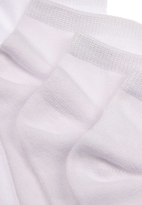Womens 4pk White Super Soft Plain Trainer Socks