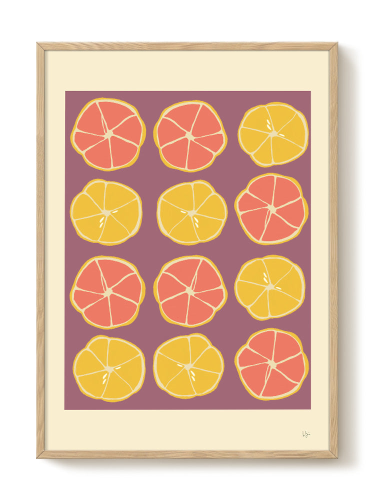 Anna Mörner - Lemons & Grapefruit - PSTR studio Kunst Poster