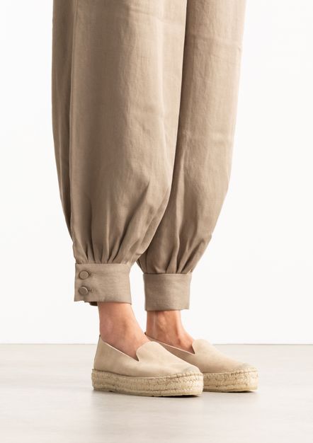 Gouden leren espadrilles