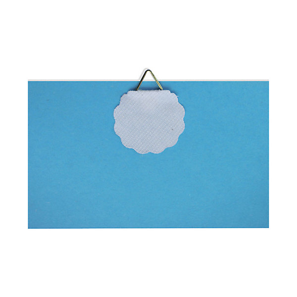 Attache papier gommée ø40 mm blanc, lot de 3
