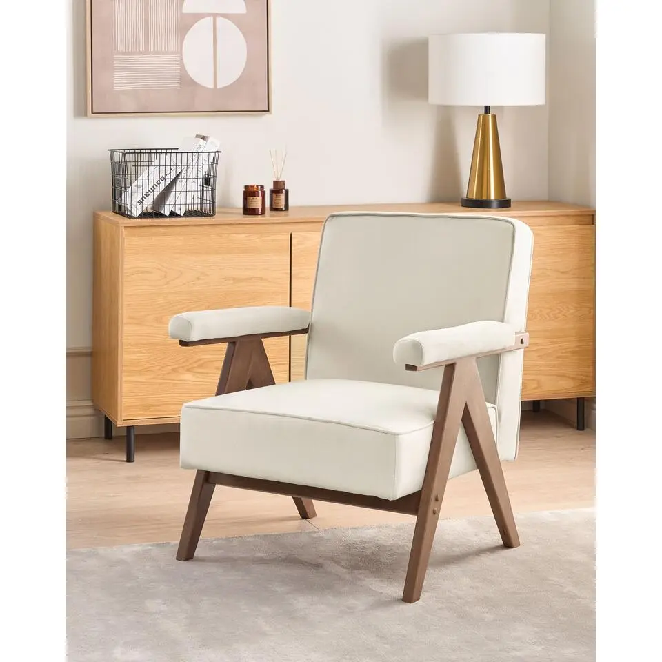 EVJE - Fauteuil - Beige - Polyester