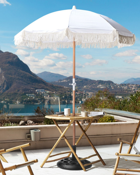 Parasol ogrodowy składany 150 cm biały