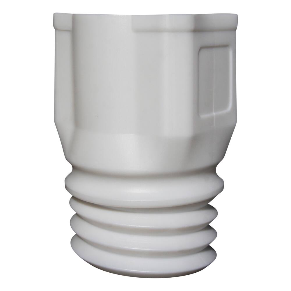 Mole Pipe Twist and Seal Downspout Adaptor with Counter Clockwise Threads, 3 x 4-in