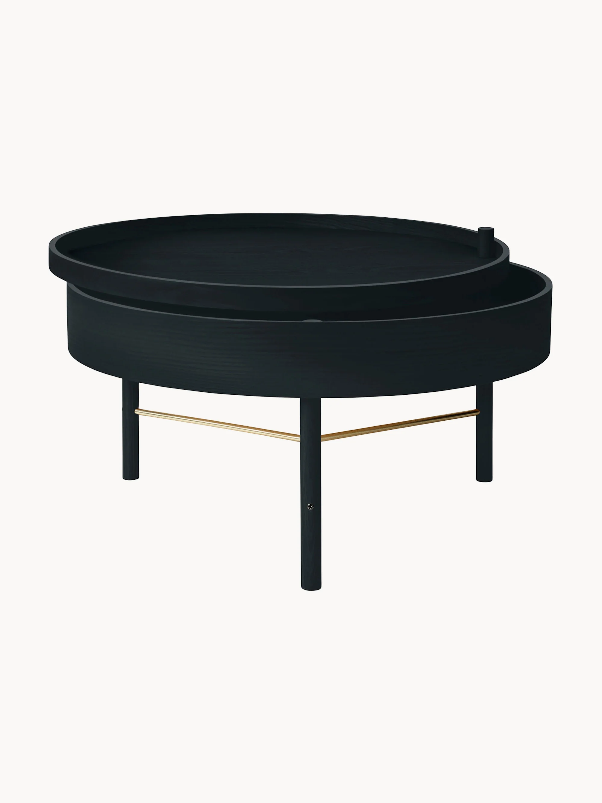 Runder Couchtisch Turning Table mit Stauraum