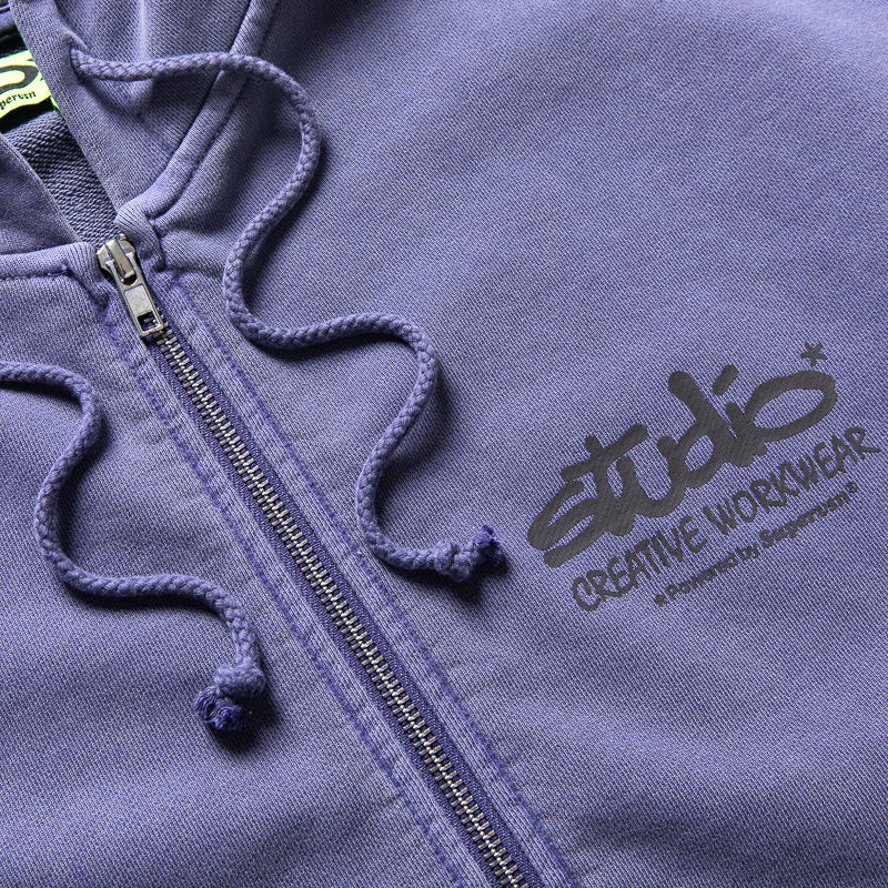 Supervsn Studio Third Eye Zip Hoodie - Heron