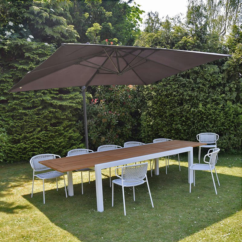 - Parasol déporté 4x3 m gris