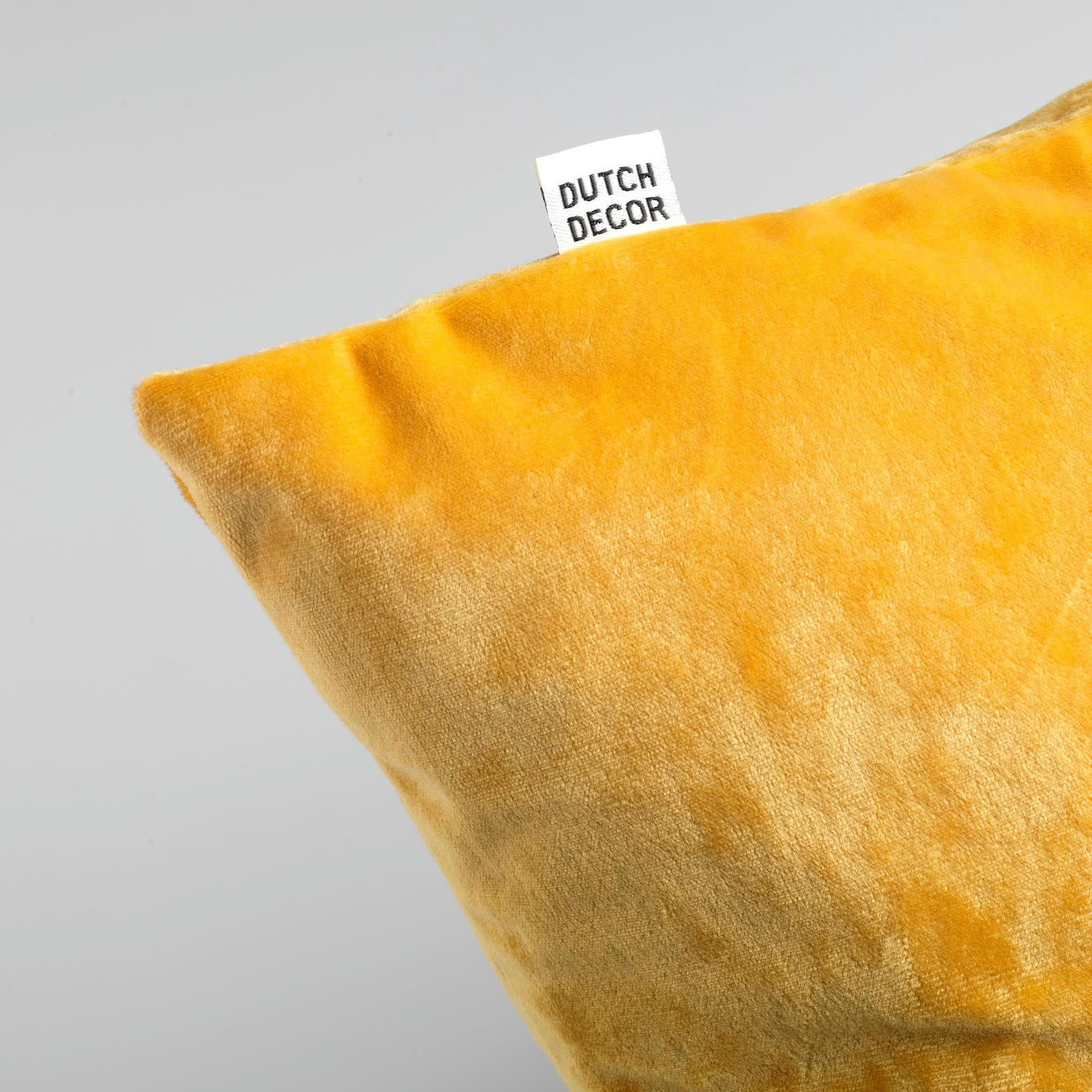 SKY - Coussin - jaune en velours 45x45 cm uni