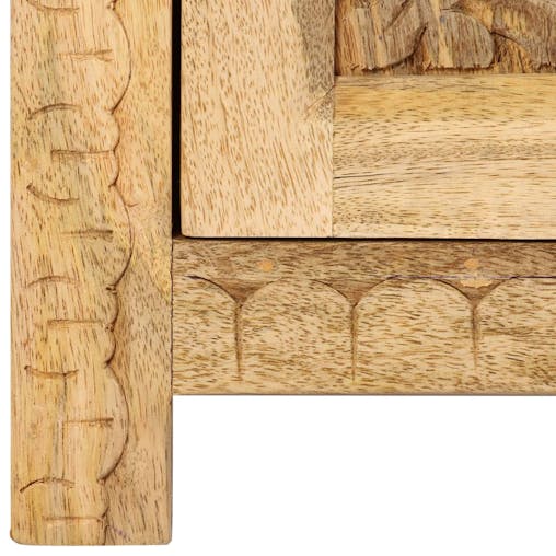 NNEVL Bedside Table Solid Mango Wood 40x30x50 cm